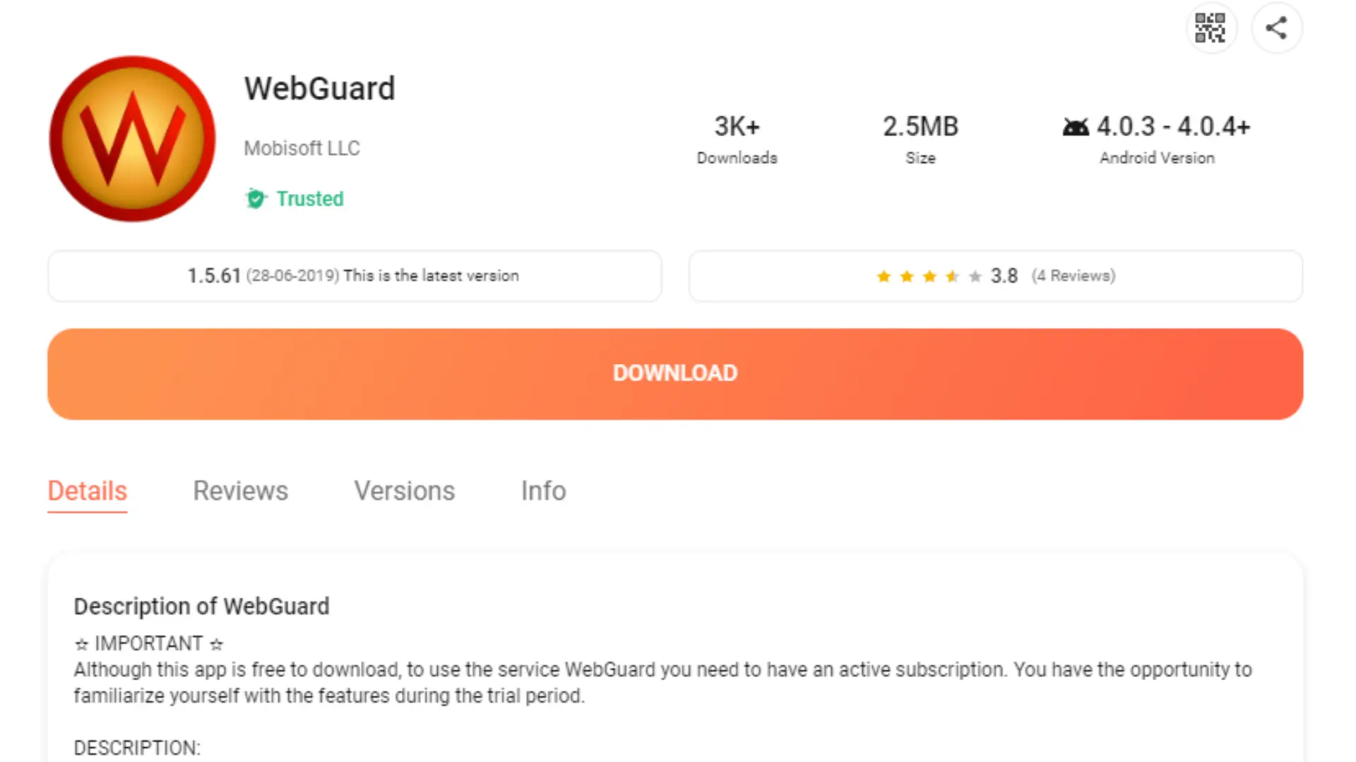 تطبيق Webguard